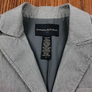Banana Republic Grey Pinstripe Blazer
